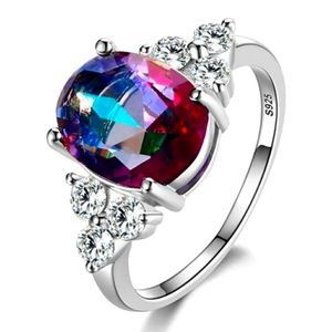 Sterling Silver Mystic Topaz Ring